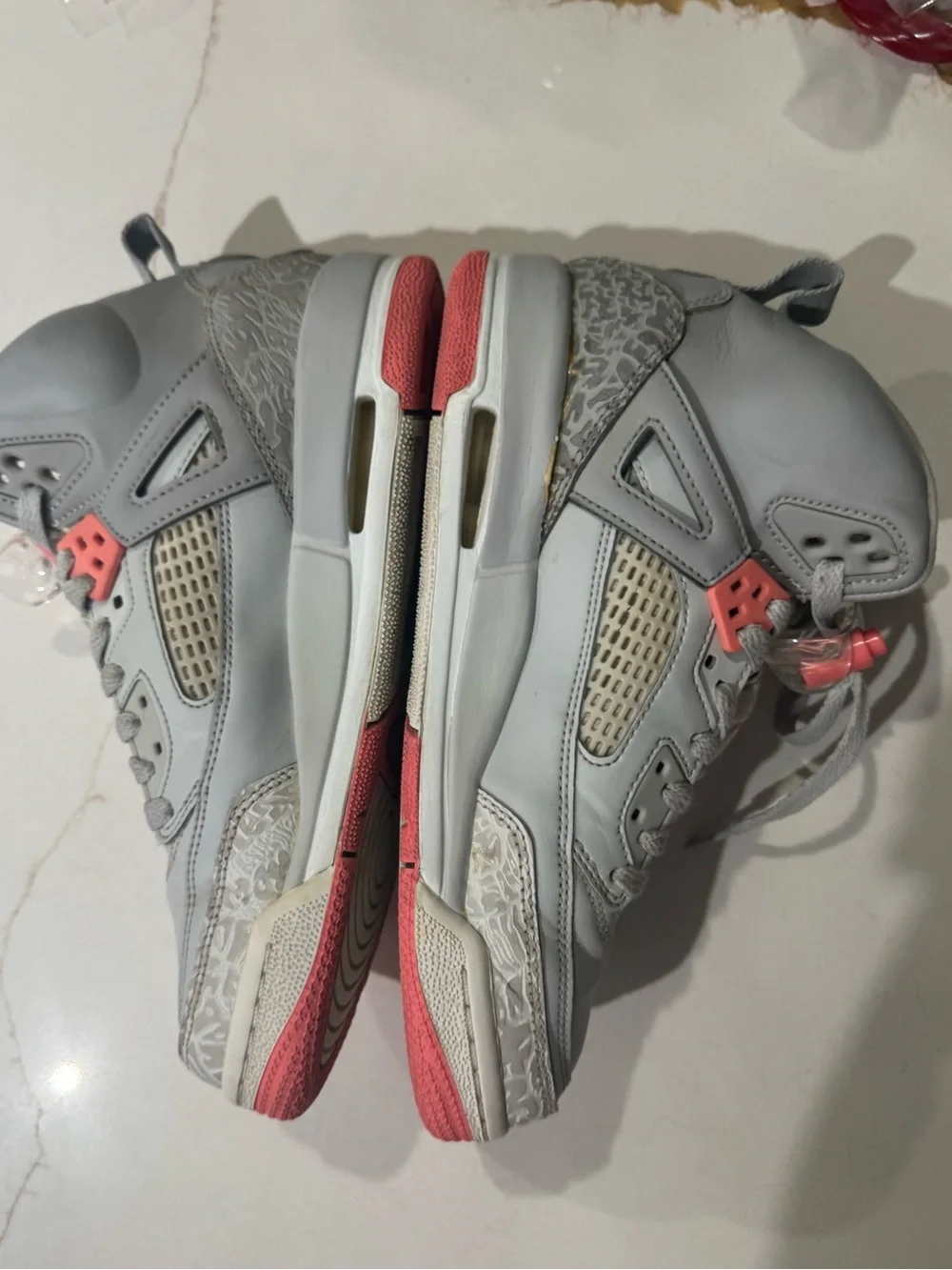 Jordan Spizike, Sun Blush, Grey/Pink/White, Size 6Y